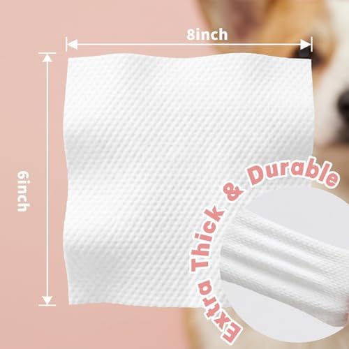 Hypoallergenic Dog Wipes for Paws & Butt, Extra Thick Plant Based Pet Wipes for Dogs & Cats, Alcohol-Free Lick-Safe Grooming Wipes, 80 Count - Image 6