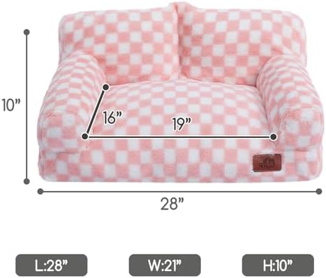Hollypet Small Dog Large Cat Bed Puppy Couch Beds for Pets up to 25 lbs - Image 3