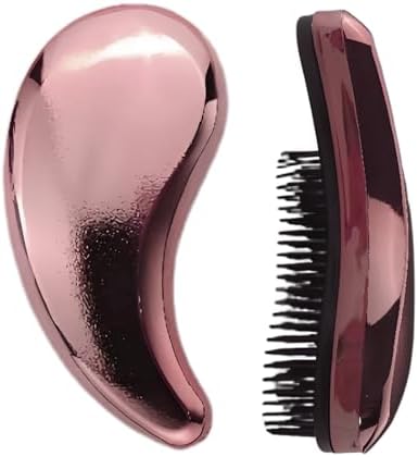 Comma-Shaped Small Dog Brush , Puppy Essentials (Electroplating Purple) by PetJoyHaven