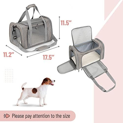Mr. Pen- Pet Carrier, 17.5" x 11.2" x 11.5", Medium Size, Gray - Image 2