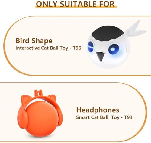 ORSDA 3 PCS Replacement Refills, Feather Tail, Elastic Net Tail, Plush Shrimps for Automatic Kitten Toys, only Suitable T93&T96 Cat Ball Toy - Image 2