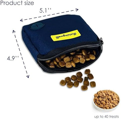 Raisingwell Dog Treat Pouch for Pet Walking and Training with Clicker Poop Bags Small Fanny Zipper Pack Holder for Puppy Snack Dispenser Kit for Leash and Outdoor Use (Blue) - Image 3