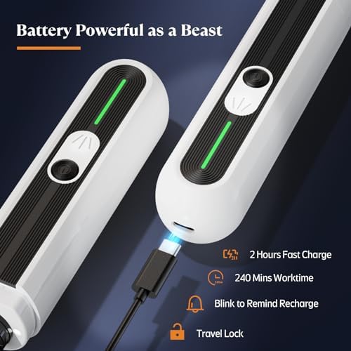 YABIFE 4-Lights Dog Nail Grinder, Easy Quick Locate Dog Nail Trimmers, for Puppy Paw Toenails or Pets from Small, Medium to Large, with Travel Lock, Whisper Quiet, Heavy Duty 3 Speeds - Image 6