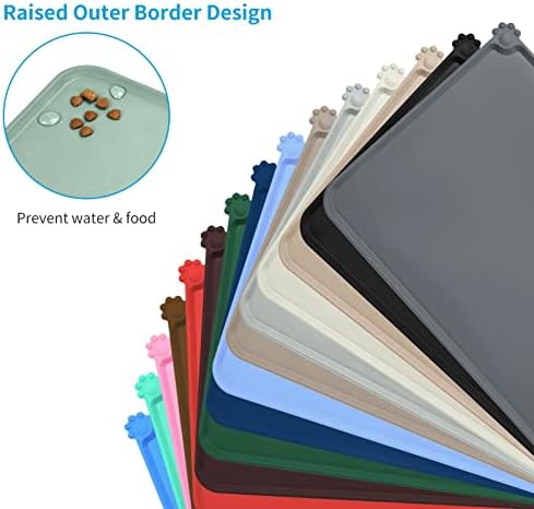 AUDWUD Waterproof Silicone Pet Feeding Mats,Anti-Slip Dog Food Bowl Pad - Image 3