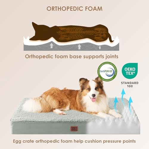 EHEYCIGA Orthopedic Dog Bed Large with Removable Washable Cover, 36x27 - Image 2