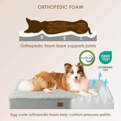 EHEYCIGA Orthopedic Dog Bed Extra Large with Removable Washable Cover, 50IN - Image 3