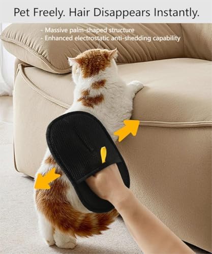 MEDB Pet Hair Remover, Electrostatic Pet Hair Removal Glove, Reusable Cat & Dog Hair Remover for Couch, Furniture, Carpet, Curtain, Upgraded Animal Fur Removal Tools, Cat Grooming Gloves-1 PCS - Image 5