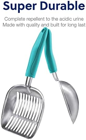 WePet Cat Litter Scoop, Aluminum Alloy Sifter, Kitty Metal Scooper, Deep Shovel, Long Handle, Poop Sifting, Kitten Pooper Lifter, Durable, Heavy Duty, for Litter Box - Image 5