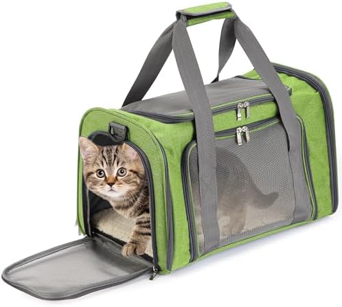 Mr. Pen- Pet Carrier, 17.5" x 11.2" x 11.5", Medium Size, Green by MrPen