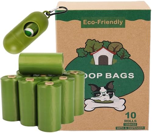 Dog Poop Bags with Dispenser, 150 Count Lavender Scented Poop Bags, Leak Proof and Extra Thick Pet Waste Bags, 13" x 9" Large Thickened leakage, degradable by RUIFANDAHK