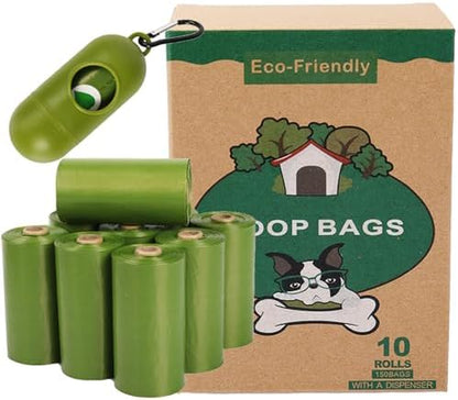 Dog Poop Bags with Dispenser, 150 Count Lavender Scented Poop Bags, Leak Proof and Extra Thick Pet Waste Bags, 13" x 9" Large Thickened leakage, degradable by RUIFANDAHK