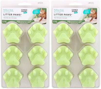 Citrus Magic Pet Odor Eliminator Litter Paws, Outdoor Fresh, 2 Pack by CitrusMagic