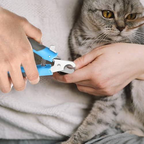 WePet Pet Nail Clippers U07.3, Professional Claw Trimmer, Scissor for Cats, Dogs, Puppies, Kittens, Hamsters, Rabbits and Small Animals, Sharp, Safe, M, Grey/Blue - Image 7