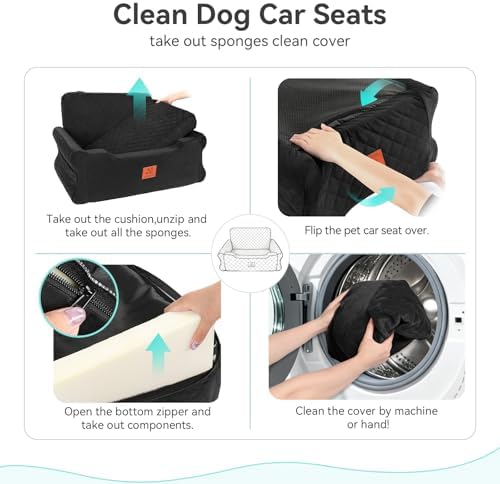 Dog Car Seat for Large/Medium Dogs Uuder 55 lbs, Memory Foam Car Dog Bed - Image 6