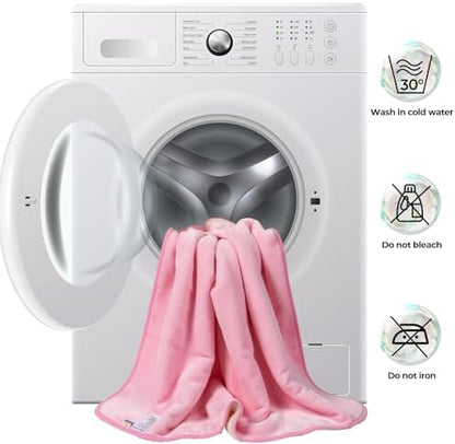 Sunheir Waterproof Dog Blankets for Extra Large Dogs - Cat Blanket Washable for Couch Protection, Soft Sherpa Fleece Puppy Throw Blanket to Prevent Urine Leaks & Protects Furniture, 50"X 60", Pink - Image 4