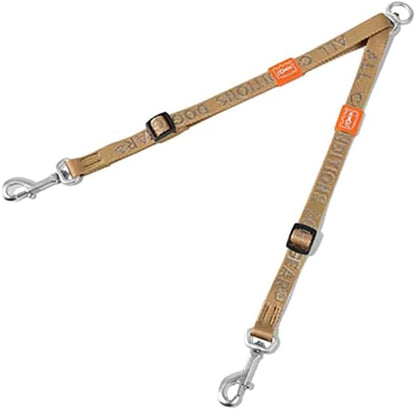 HOWGO Double Dog Leash,Tangle-Free 360 Swivel(Brown, Pro S-M Splitter) by HOWGO