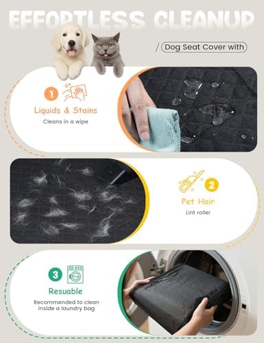 Lamicall Dog Car Seat Cover for Back Seat with Hard Bottom for Truck XL - Image 6