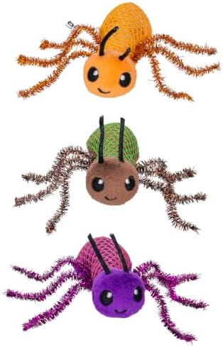 Catstages Ant-Tastic Dental Cat Toys with Catnip, Dental Mesh to Help Clean Teeth, Prey-Driven Bat & Carry Play for Cats & Kittens, 3", 3-Pack by Catstages