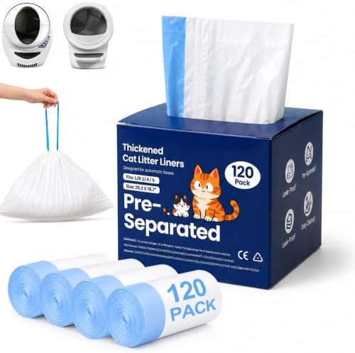 120 Count Automatic Litter Box Liners Compatible with Litter Box Robot by Unknown