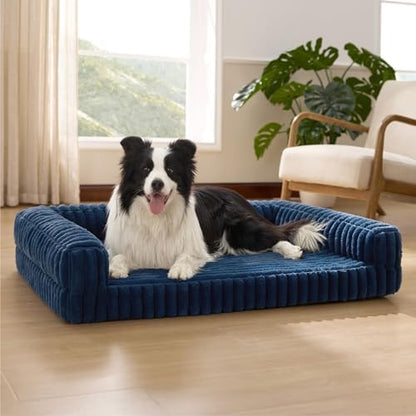 Bedsure ComfyFleece™ Memory Foam Orthopedic Dog Beds Large Sized Dog 35" by BEDSURE