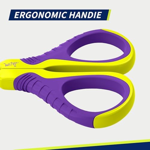 WePet Pet Nail Clippers U07.1, Professional Claw Trimmer, Bended Scissor Special for Cats, Kittens, Dogs, Puppies, Small Animals, Yellow/Purple - Image 4