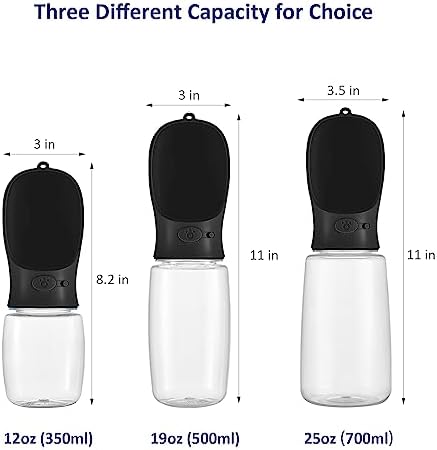 WePet Portable Dog Water Bottle, 12 OZ, Leak Proof Puppy Water Dispenser with Drinking Feeder for Pets Outdoor Walking, Hiking, Travel, Food Grade Plastic - Image 2