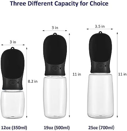 WePet Portable Dog Water Bottle, 12 OZ, Leak Proof Puppy Water Dispenser with Drinking Feeder for Pets Outdoor Walking, Hiking, Travel, Food Grade Plastic - Image 2