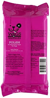 Wags & Wiggles Very Berry Polish Multipurpose Dog Wipes, Count of 200 - Image 3