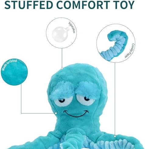 Squeaky Octopus Dog Toys，Interactive Plush Toys for Large Medium Pets - Image 2