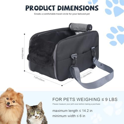 Center Console Dog Car Seat for Small Dogs,Dog Booster Car Seat with Safety Belt and Pockets,Portable Pet Armrest for Puppy Cat Under 13 lbs (Black) - Image 2