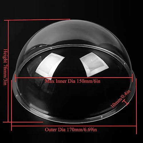LOTOWELZON 6inch/150mm Clear Acrylic CCTV Security Camera Dome House Cover - Image 2