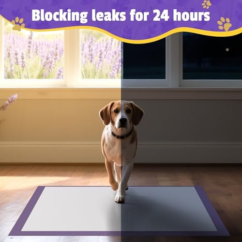 Boscute Lavender Scented Thicken 6 Layers Heavy Absorbent 30"x36" Pet Training Dog Pee Pads, Extra Large Polymer Leak-Proof Quick Dry Puppy Pee Pads, Disposable Pee Pads for Dogs Cats Rabbit 30Counts - Image 5