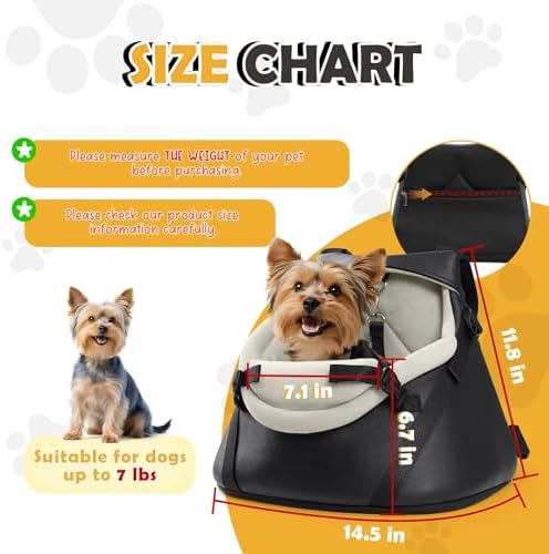 WOYYHO Luxurious Dog Booster Car Seat for Tiny Dogs up to 7 lbs - Image 4
