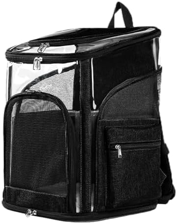 Cat Carriers Dog Carrier Pet for Small Medium Cats Dogs Puppies up to 25 Lbs, TSA Airline Approved Soft Sided, Collapsible Travel Puppy - Black Grey (M: 13" LX11.4 WX17.3 H, Black) by Beidingsen