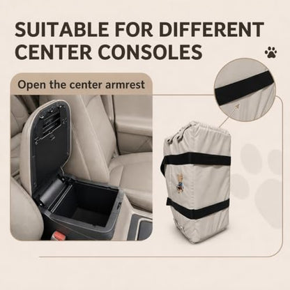 RYNVALE Center Console Dog Car Seat, Dog Armrest Booster for Small Dogs - Image 3