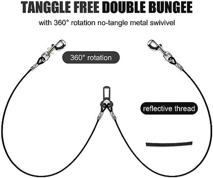 Dog Seat Belt Harness for Car,2pcs Dog Seatbelt of Coated Wire Leash Safety Restraint,No Chew Tether Cable Vehicle Dogs Accessories,Double Clips & Latch (2-in-1 Harness, 32 inch/80 CM) - Image 3