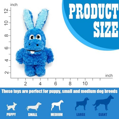 Donkey Squeaky Plush Dog Toy for Small Medium Large Dogs, Blue - Image 6