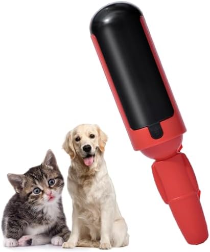 Pet Hair Remover Reusable pet Hair Remover Dog and cat Hair Remover for Sofas, Furniture, Carpets, car Seats with self-Cleaning Base Upgraded Animal Hair Remover Tool (Red Black) by Unknown