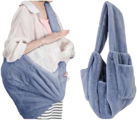 Cat Carrier Slings Soft Puppy Carrying Bag for Outdoor Travel Pet Boby Holder Hands Free for Small Dogs Kittens, Dark Grey by apott
