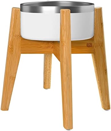Dog Bowl Stand for Large Dogs - Adjustable, Bamboo - Image 4