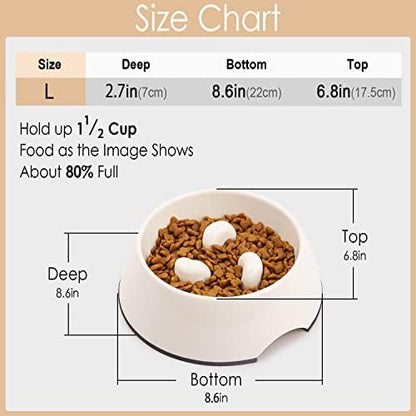Super Design Slow Feeder Dog Bowl, 1.5 Cup, Nonslip, Heat-Resistant, Suitable for Medium to Large Dogs - Image 6
