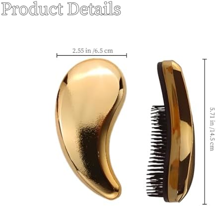 Comma-Shaped Small Dog Brush, Puppy Essentials (Rose Gold) - Image 2