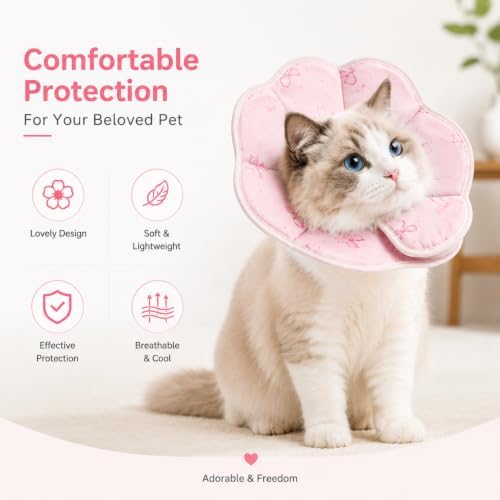 Avont Cat Cone L Adjustable Soft E-Collar, Bow - Image 3