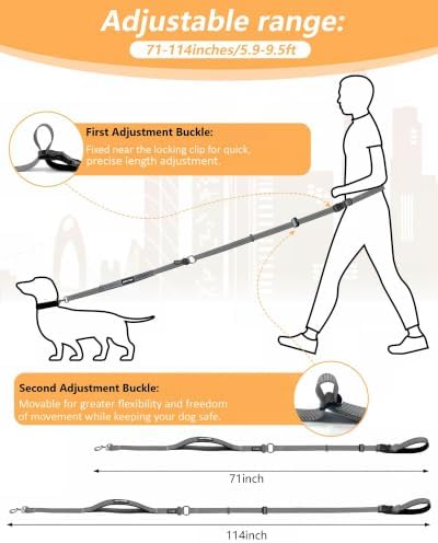 Hands Free Dog Leash, Multifunctional Crossbody Dog Leash - Image 2
