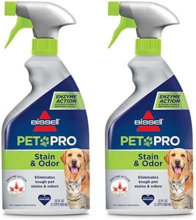 Bissell Pet Pro Stain and Odor Eliminator with Enzyme Action, 2 pack, 77X7F by BISSELL
