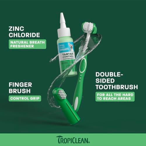 TropiClean Fresh Breath Dog Tooth Brushing Kit for Small/Medium Dogs - Image 5