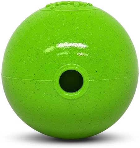 SodaPup Glitter Ball – Soft Dog Ball Toy, Floating Fetch Ball and Treat Dispenser Made in USA from Non-Toxic Pet Safe Food Safe PUP-X Rubber for Bonding, Physical Exercise, & More - Image 2