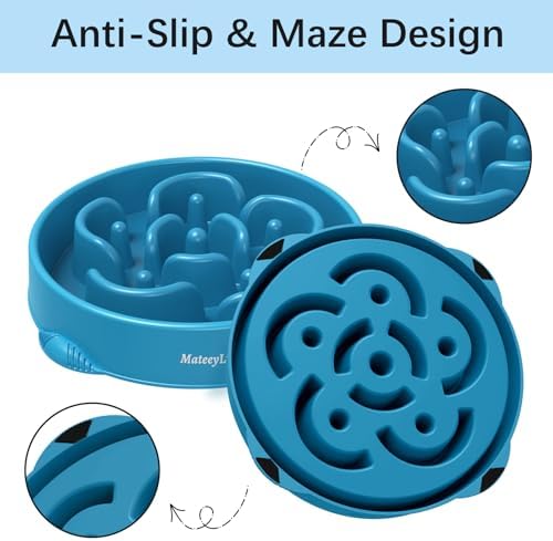 MateeyLife 1-Pack Slow Feeder Dog Bowls, 4 Cups, Dog Puzzle Feeder Bowl - Image 4