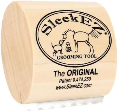 SleekEZ Cat Brush for Shedding - Deshedding Brush for Cats - Patented Grooming Tool for Removing Loose Fur, Undercoat & Hair - Made in USA - Works on Short, Medium & Long Coats by SleekEZ