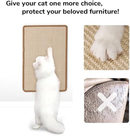 FUKUMARU Cat Scratcher Mat, 23.6 X 15.7 Inch Natural Sisal Cat Scratch Mat - Image 7